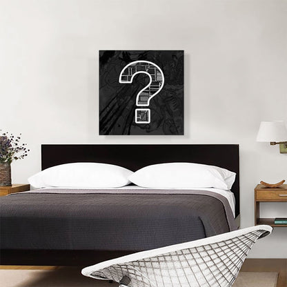 Modern Black White Alphabet Question Mark Symbol