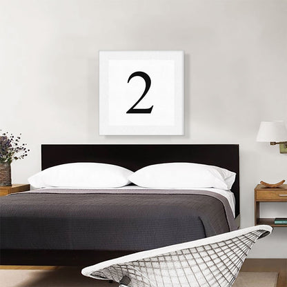 Modern Black and White Gray Serif Alphabet Number 2 Two Numeral