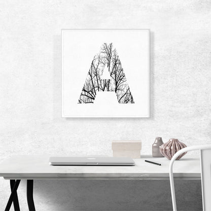 Tree Branches Alphabet Letter A