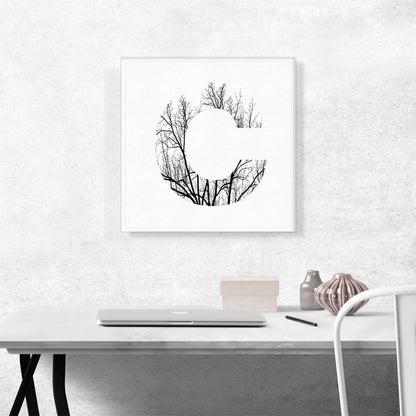 Tree Branches Alphabet Letter C