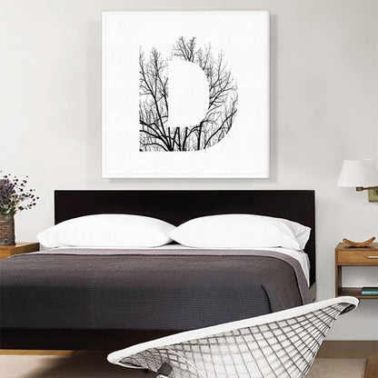 Tree Branches Alphabet Letter D