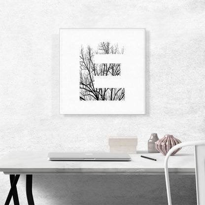 Tree Branches Alphabet Letter E