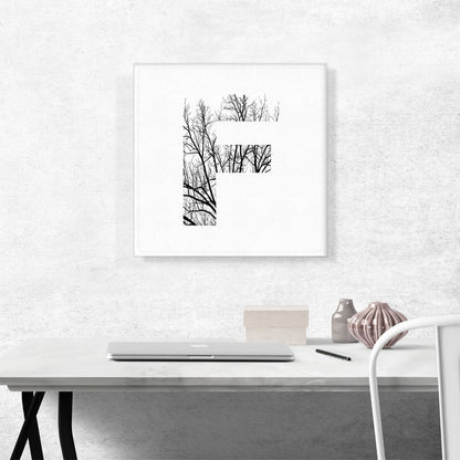 Tree Branches Alphabet Letter F