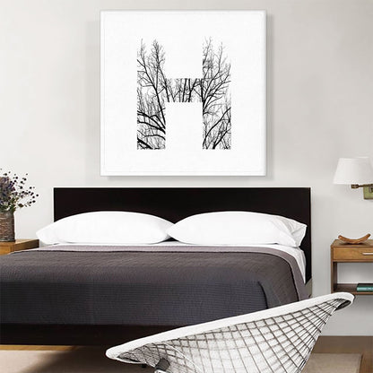 Tree Branches Alphabet Letter H