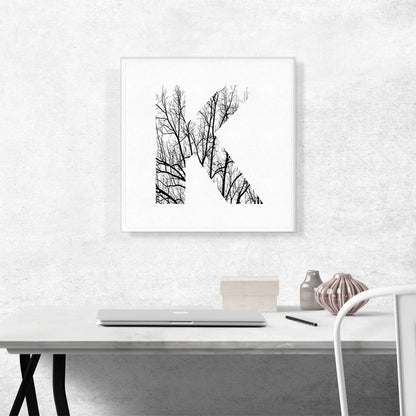 Tree Branches Alphabet Letter K