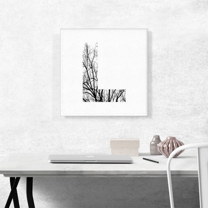 Tree Branches Alphabet Letter L