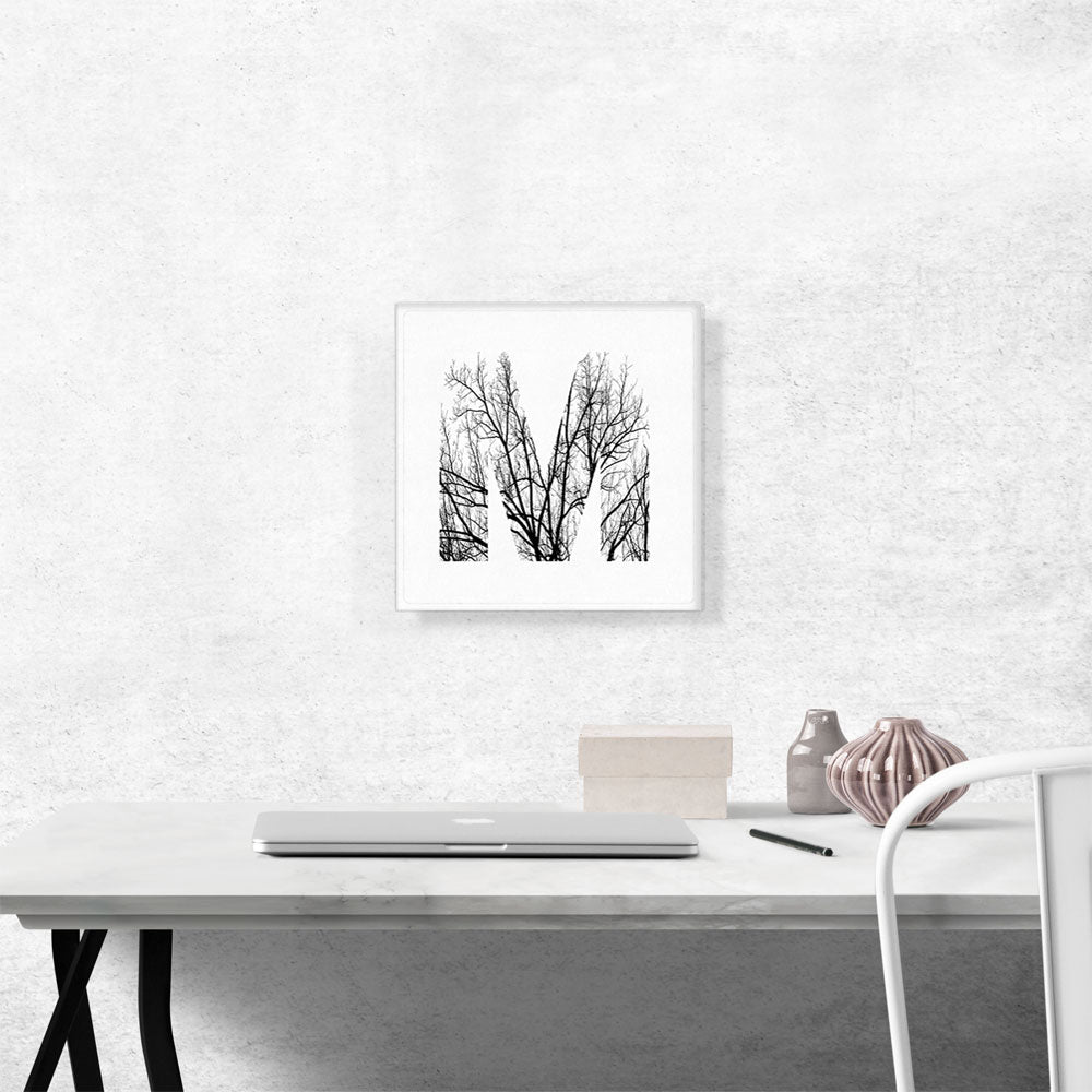Tree Branches Alphabet Letter M