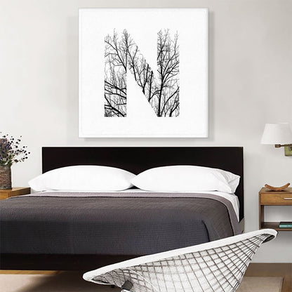 Tree Branches Alphabet Letter N