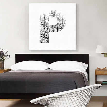 Tree Branches Alphabet Letter P