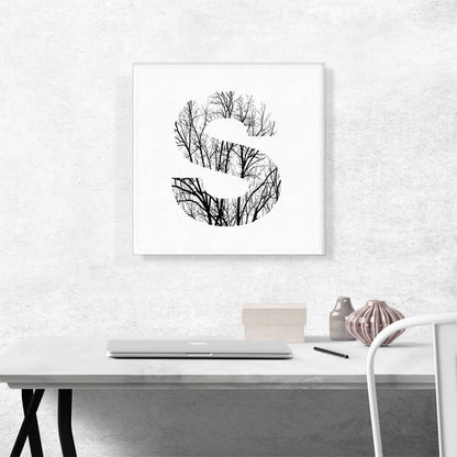 Tree Branches Alphabet Letter S