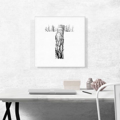 Tree Branches Alphabet Letter T