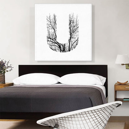 Tree Branches Alphabet Letter U