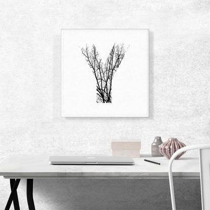 Tree Branches Alphabet Letter Y
