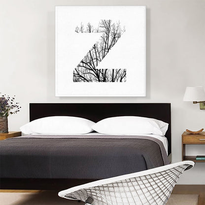 Tree Branches Alphabet Letter Z