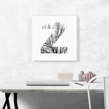 Tree Branches Alphabet Letter Z