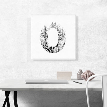 Tree Branches Alphabet Number 0 Zero Numeral
