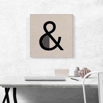 Beige Black Line Alphabet And Sign Symbol