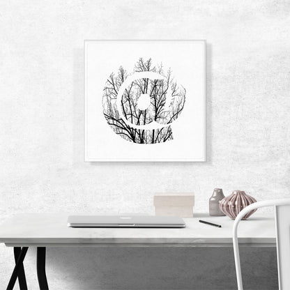 Tree Branches Alphabet At Sign Symbol