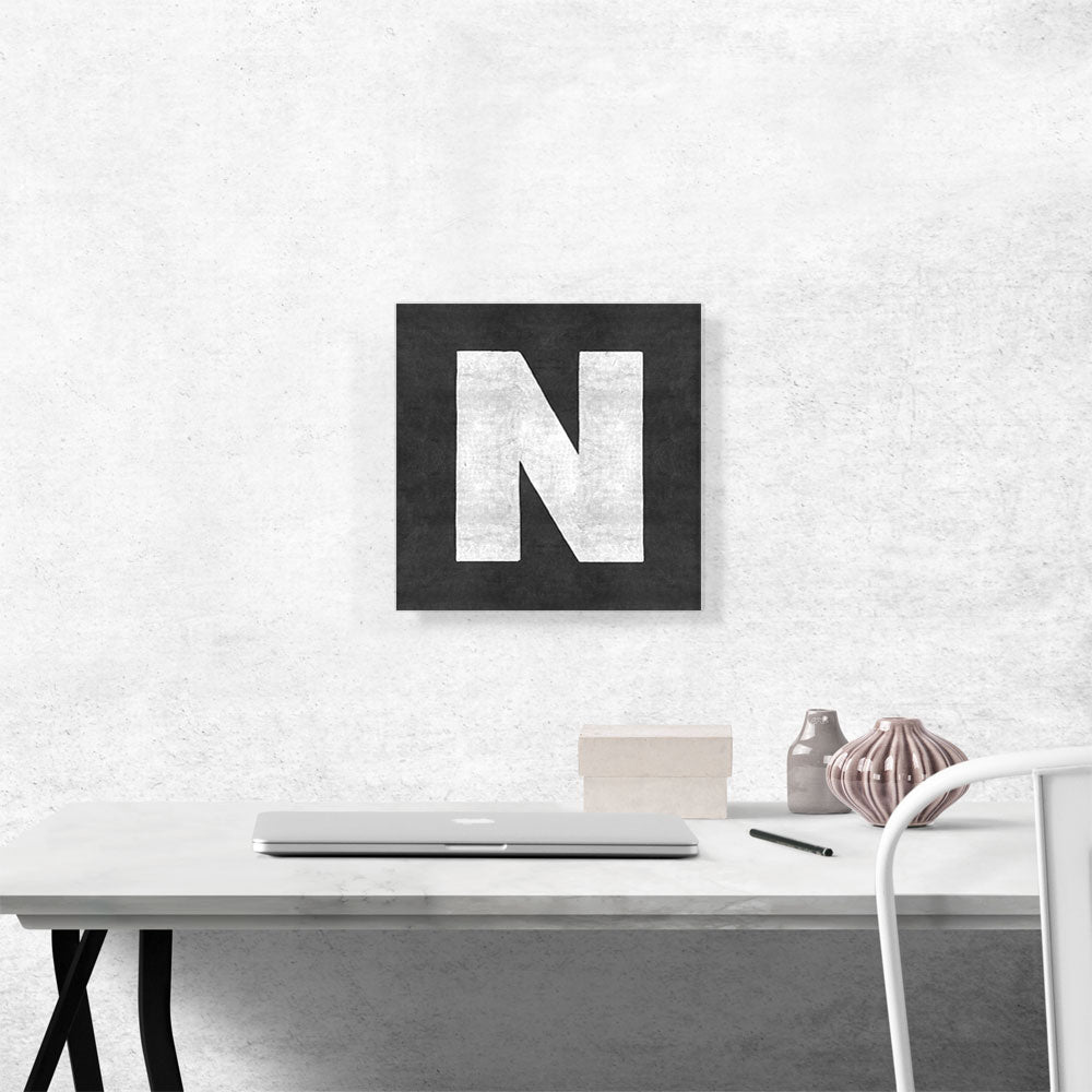 Chalkboard Alphabet Letter N