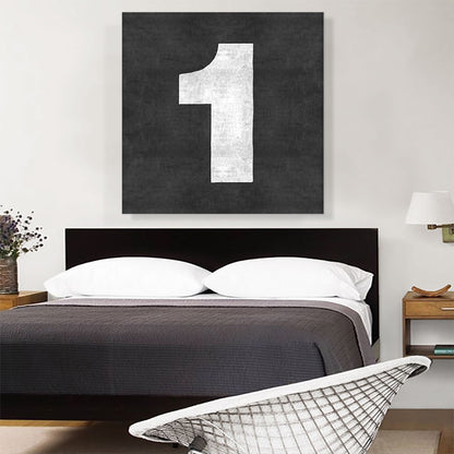 Chalkboard Number 1 One Numeral