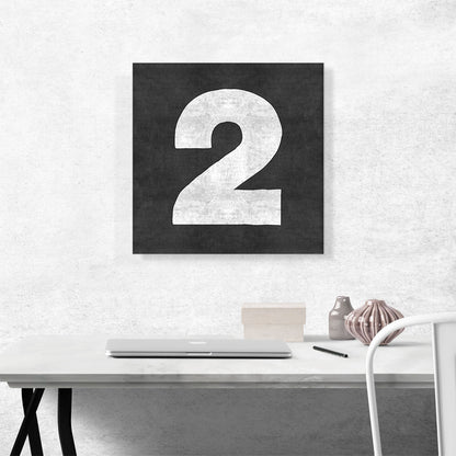 Chalkboard Number 2 Two Numeral