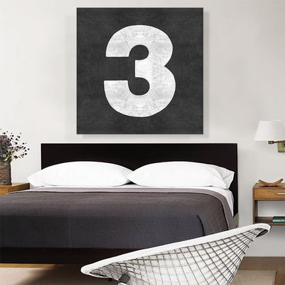 Chalkboard Number 3 Three Numeral
