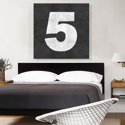 Chalkboard Number 5 Five Numeral