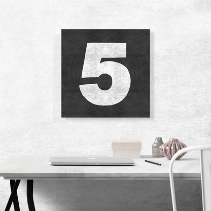 Chalkboard Number 5 Five Numeral