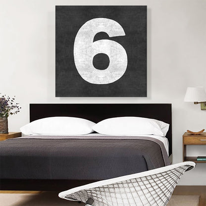 Chalkboard Number 6 Six Numeral