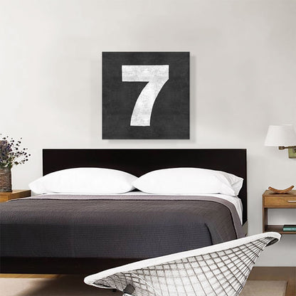 Chalkboard Number 7 Seven Numeral