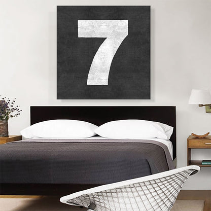 Chalkboard Number 7 Seven Numeral