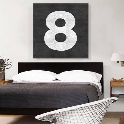 Chalkboard Number 8 Eight Numeral