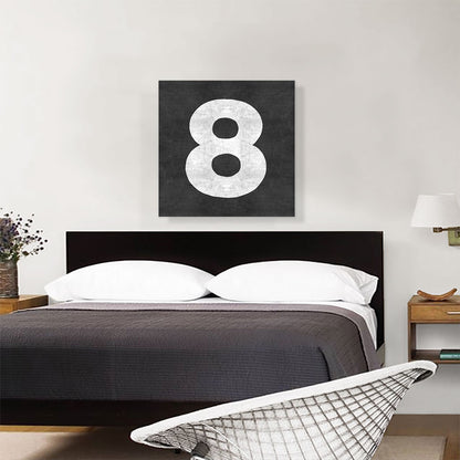 Chalkboard Number 8 Eight Numeral