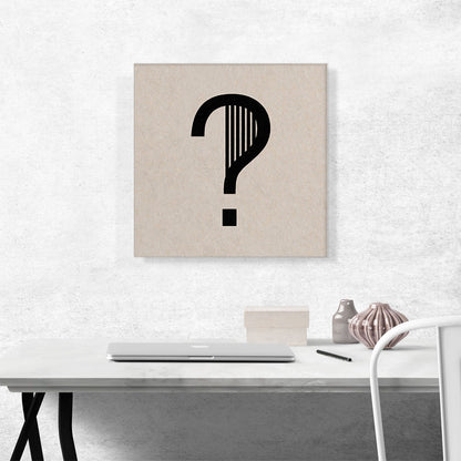 Beige Black Line Alphabet Question Mark Symbol