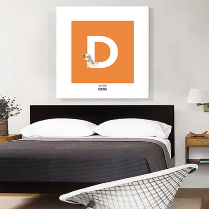 Kids Animal Alphabet Letter D