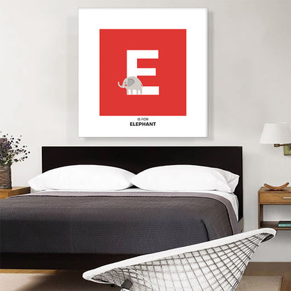 Kids Animal Alphabet Letter E