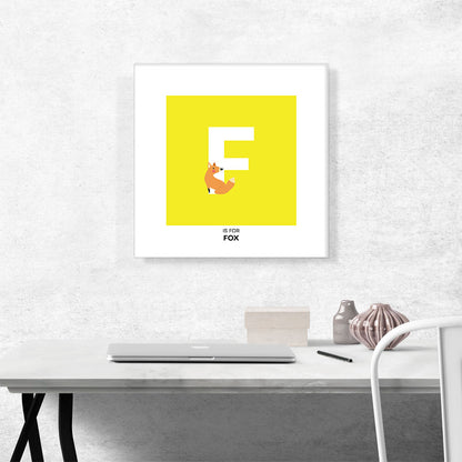 Kids Animal Alphabet Letter F