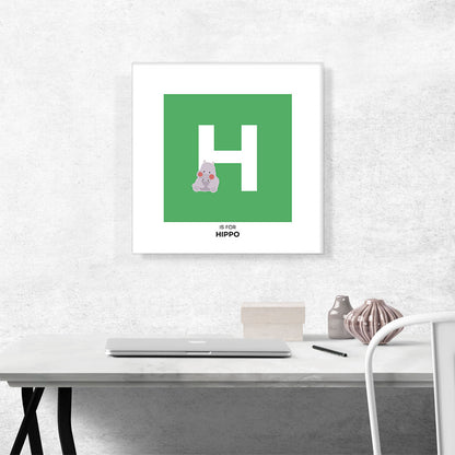 Kids Animal Alphabet Letter H