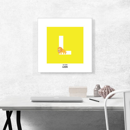 Kids Animal Alphabet Letter L