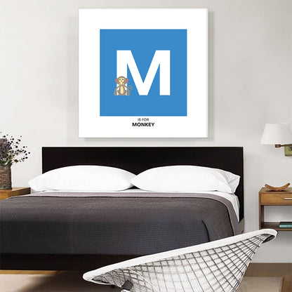 Kids Animal Alphabet Letter M