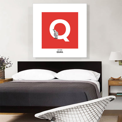 Kids Animal Alphabet Letter Q
