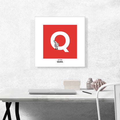 Kids Animal Alphabet Letter Q