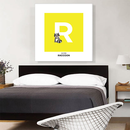Kids Animal Alphabet Letter R