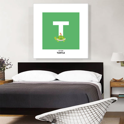 Kids Animal Alphabet Letter T