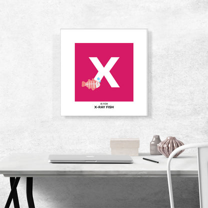 Kids Animal Alphabet Letter X