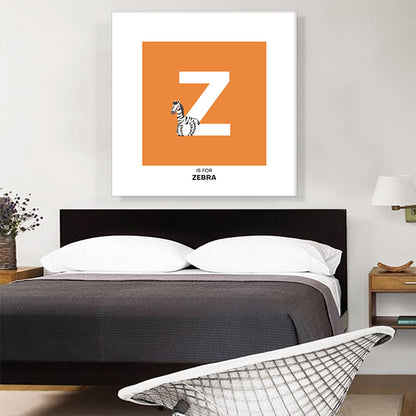 Kids Animal Alphabet Letter Z
