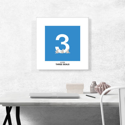 Kids Animal Alphabet Number 3 Three Numeral