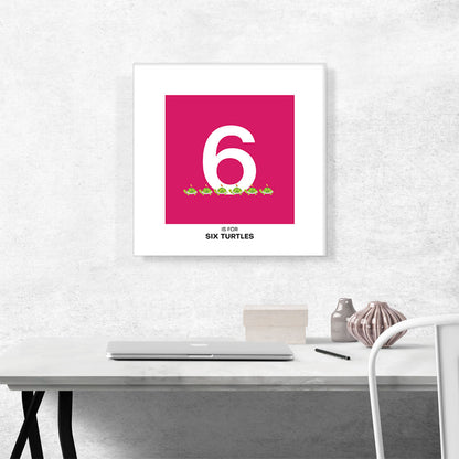 Kids Animal Alphabet Number 6 Six Numeral