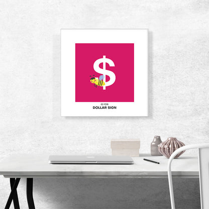 Kids Animal Alphabet Dollar Sign Symbol