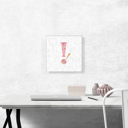 Chic Pink Gold Alphabet Exclamation Point Mark Sign